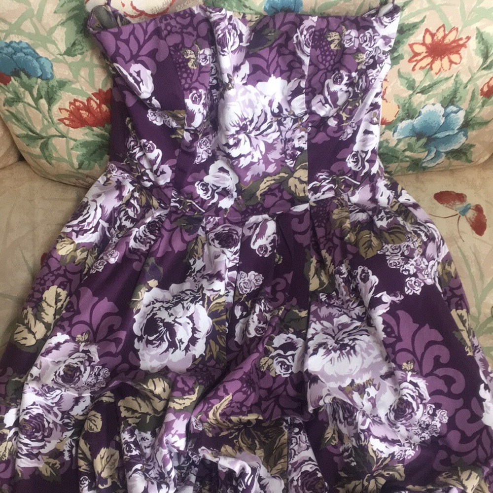 Floral dress - purple, sister wore only 1x!